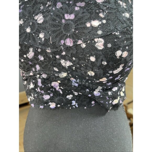 Victoria Secret PINK Bralette Bra Medium Push Up Blue Navy High Neck Halter Lace - Picture 2 of 14